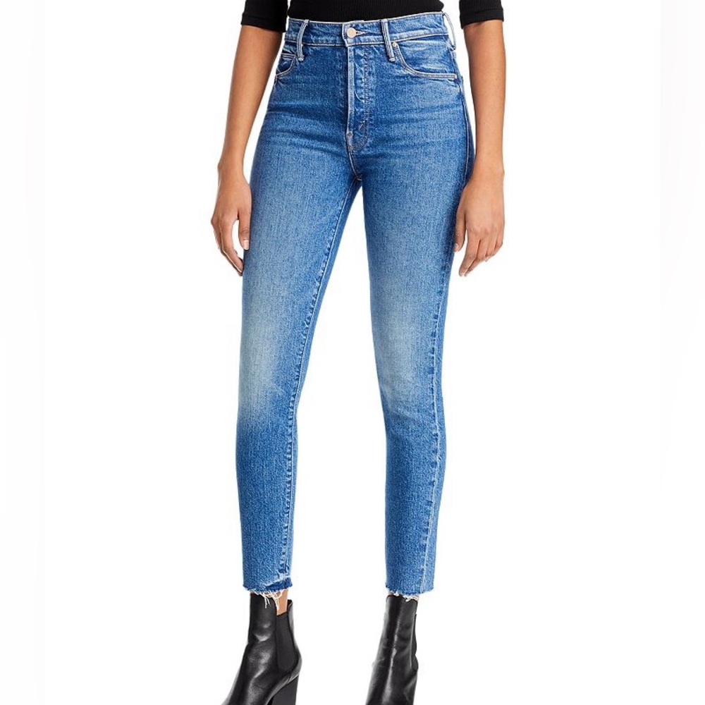 MOTHER Classic Blue Cropped Jeans